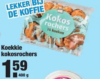 ALDI Koekkie kokosrochers 400 g aanbieding