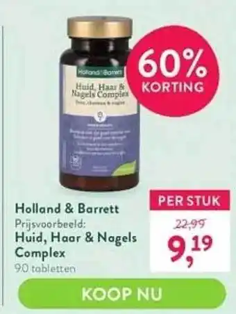 Holland & Barrett Holland & barrett huid, haar & nagels complex aanbieding