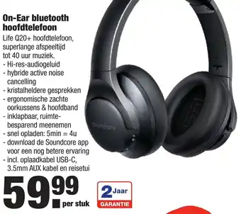 ALDI On-Ear bluetooth hoofdtelefoon aanbieding