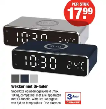 ALDI Wekker met Qi-lader aanbieding