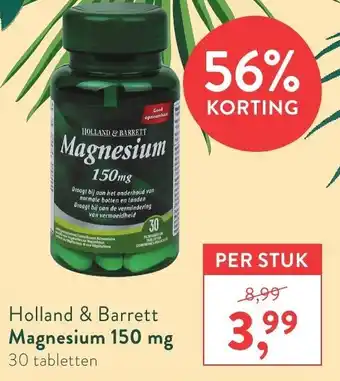 Holland & Barrett Holland & Barrett Magnesium 150mg 30 tabs aanbieding