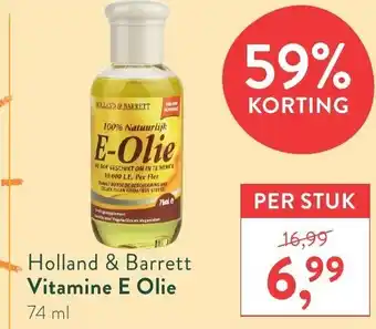 Holland & Barrett Holland & Barrett Vitamine E-Olie 74ml aanbieding