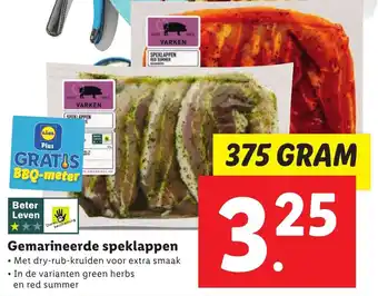 Lidl Gemarineerde speklappen 375g aanbieding