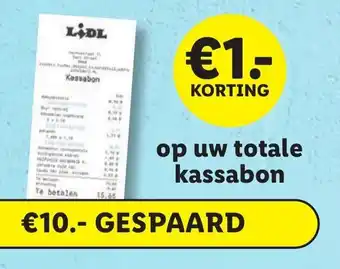 Lidl Op uw totale kassabon aanbieding