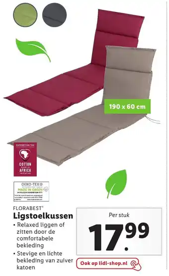 Lidl Ligstoelkussen aanbieding