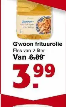 Hoogvliet G'woon frituurolie aanbieding