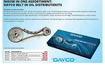 Toolspecial Dayco belt in oil distributiekits aanbieding