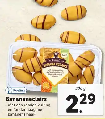 Lidl Bananeneclairs 200g aanbieding