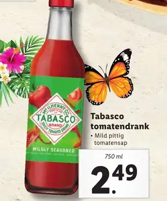 Lidl Tobasco tomatendrank 750 ml aanbieding