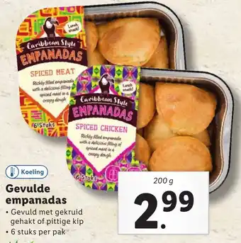 Lidl Gevulde empanadas 200g aanbieding