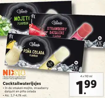 Lidl Cocktailwaterijsjes 110ml aanbieding