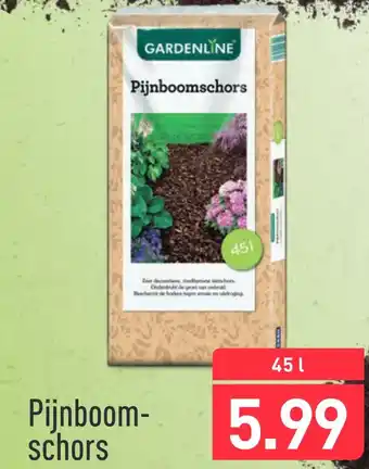 ALDI Pijnboom- schors 45liter aanbieding