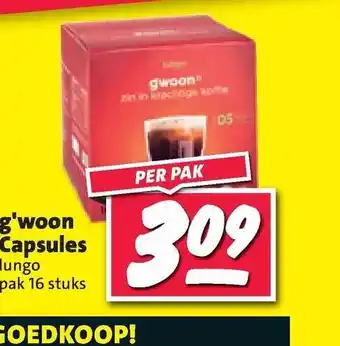 Nettorama G'woon capsules lungo aanbieding