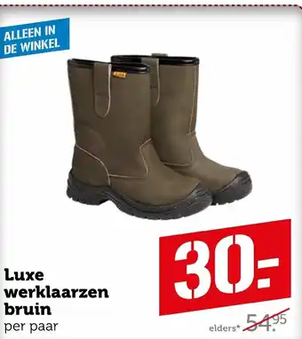 Coop Luxe werklaarzen bruin aanbieding