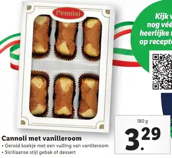 Lidl Cannoli met vanilleroom 180g aanbieding