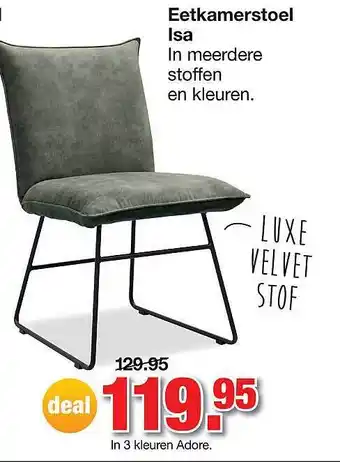 Budget Home Store Eetkamerstoel isa aanbieding