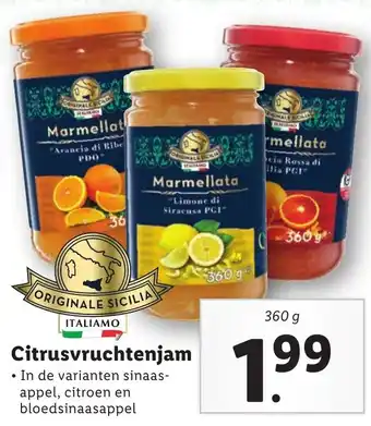 Lidl Citrusvruchtenjam 360g aanbieding