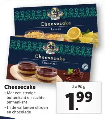 Lidl Cheesecake 2x90g aanbieding