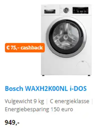 Coolblue Bosch Wasmachine | WAXH2K00NL i-DOS aanbieding