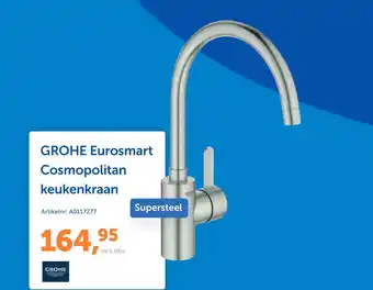 Warmteservice Grohe eurosmart cosmopolitan keukenkraan aanbieding