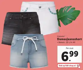 Lidl Damesjeansshort aanbieding