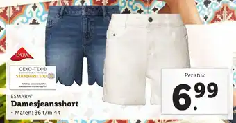 Lidl Damesjeansshort aanbieding