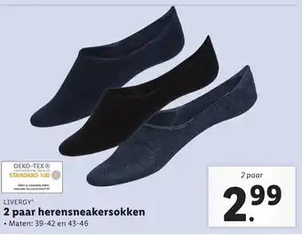 Lidl 2 paar herensneakersokken aanbieding