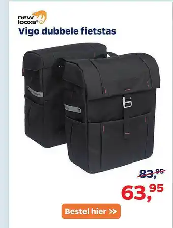 Bike Totaal New looxs vigo dubbele fietstas aanbieding