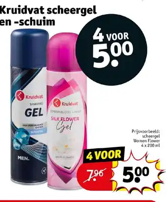 Kruidvat scheergel en-schuim aanbieding