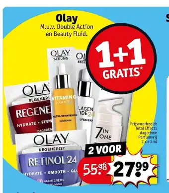 Kruidvat Olay 1+1 gratis aanbieding