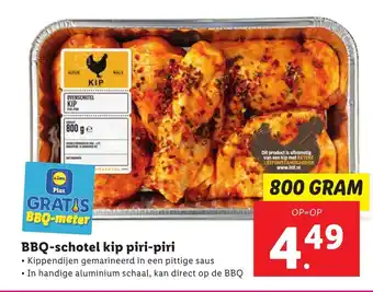 Lidl BBQ-schotel kip piri-piri 800g aanbieding