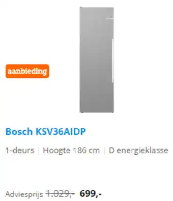 Coolblue Bosch Koel-/Vriescombinatie | KSV36AIDP aanbieding