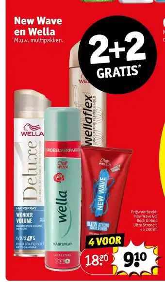 Kruidvat New Wave en Wella 2+2 gratis aanbieding