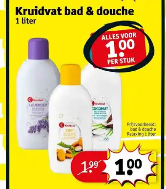 Kruidvat Bad & douche 1 liter aanbieding