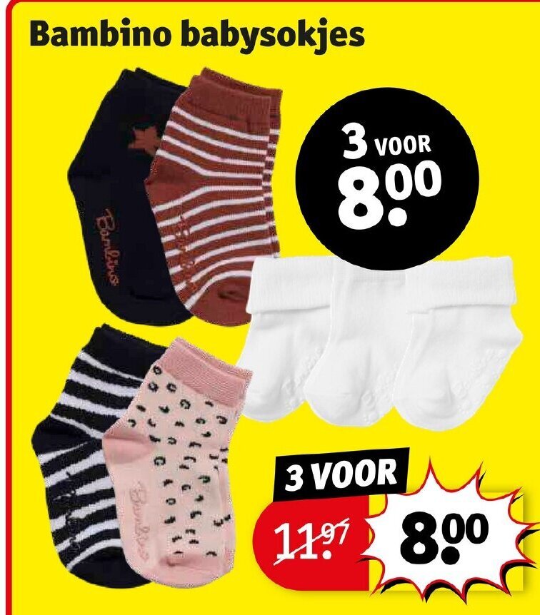 Bambino babysoekjes aanbieding bij Kruidvat