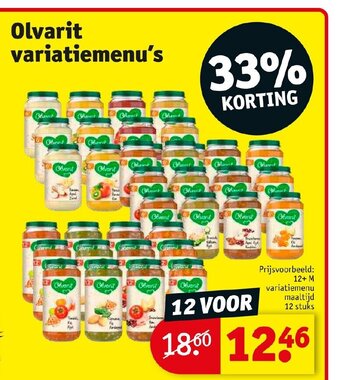 Kruidvat Olvarit variatiemenu's aanbieding