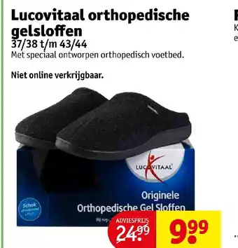 Kruidvat Lucovitaal orthopedische gelsloffen 37/38 t/m 43/44 aanbieding