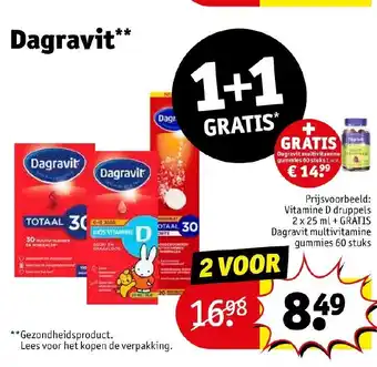 Kruidvat Dagravit 1+1 gratis aanbieding