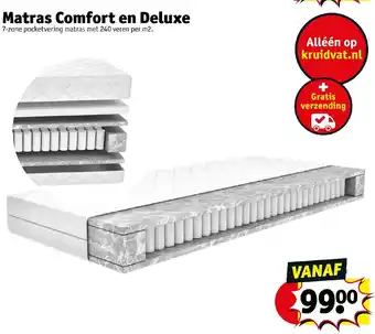 Kruidvat Matras Comfort en Deluxe aanbieding