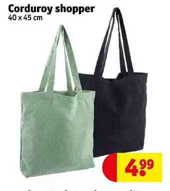 Kruidvat Corduroy shopper 40 x 45 cm aanbieding