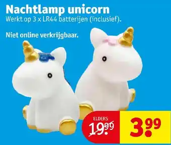 Kruidvat Nachtlamp unicorn aanbieding