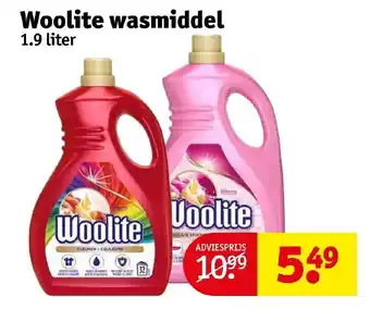 Kruidvat Woolite wasmiddel 1,9 liter aanbieding