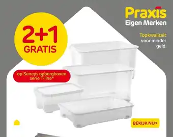 Praxis Op Sencys opbergboxen serie T-line aanbieding