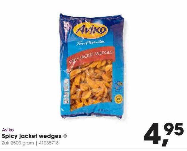Aviko spicy jacket wedges aanbieding bij HANOS