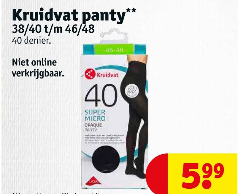 Kruidvat panty** aanbieding bij Kruidvat