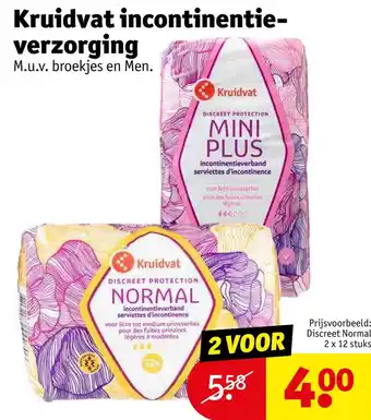 Kruidvat Kruidvat incontinentie verzorging aanbieding