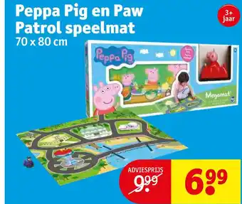 Kruidvat Peppa pig en paw patrol speelmat aanbieding