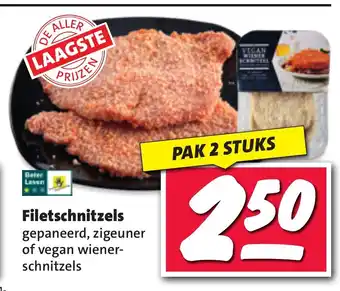 Nettorama Filetschnitzels 2 stuks aanbieding