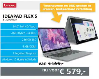 Informatique Lenovo Ideapad Flex 5 81X200FPMH aanbieding