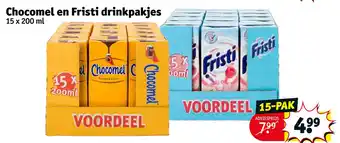 Kruidvat Chocomel en fristi drinkpakjes aanbieding